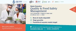 20 Aprile: MASTER EXECUTIVE QUALITY & FOOD SAFETY MANAGEMENT