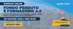 30 Giugno, webinar: 