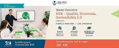 Start 26 Ottobre: MASTER EXECUTIVE HSE - QUALITA', SICUREZZA, SOSTENIBILITA' 5.0