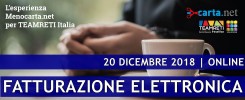 Streaming del 1°Webinar gratuito del Ciclo: La FATTURAZIONE ELETTRONICA per il CONTROLLO di GESTIONE della RETE D'IMPRESA 